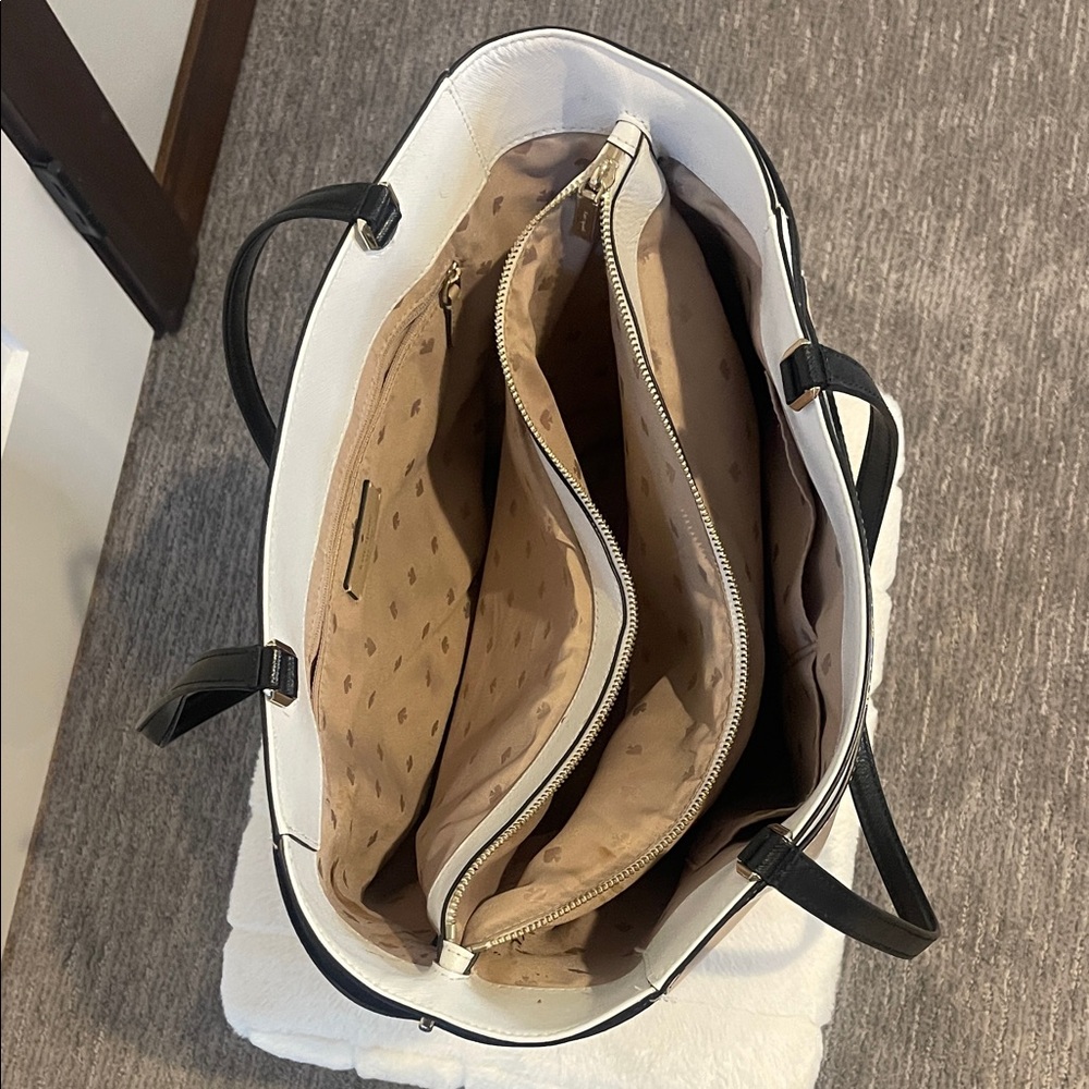 Kate Spade Tan and Black Computer Tote Bag - Picture 2 of 3